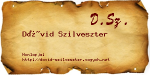 Dávid Szilveszter névjegykártya